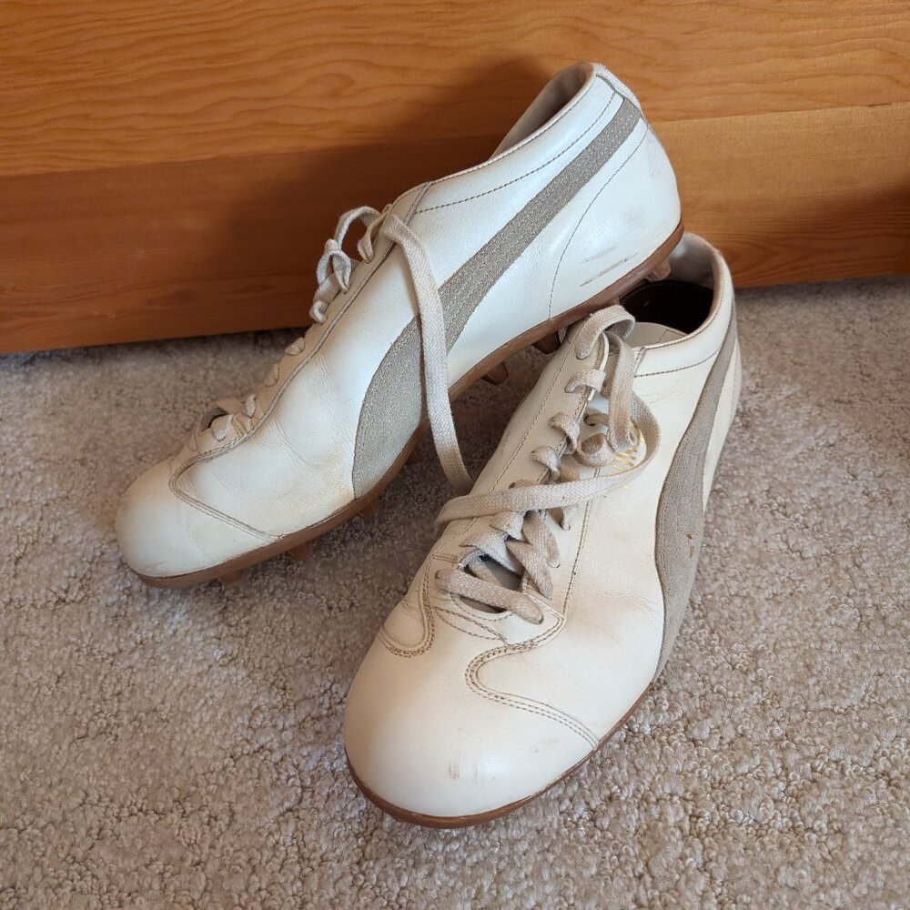 White Puma Cleats (Vintage)